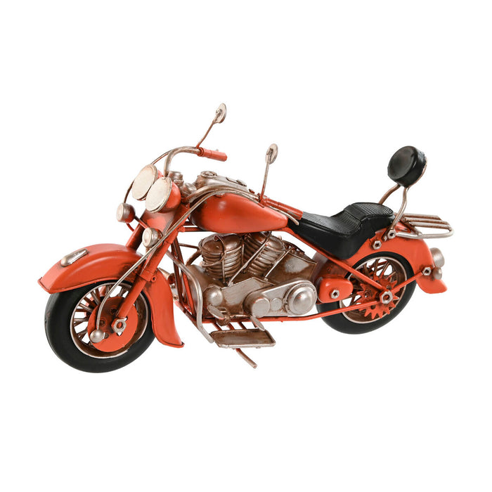 Figură Decorativă Home ESPRIT Motocicletă Gri Portocaliu Vintage 27 x 11 x 15 cm (2 Unități)