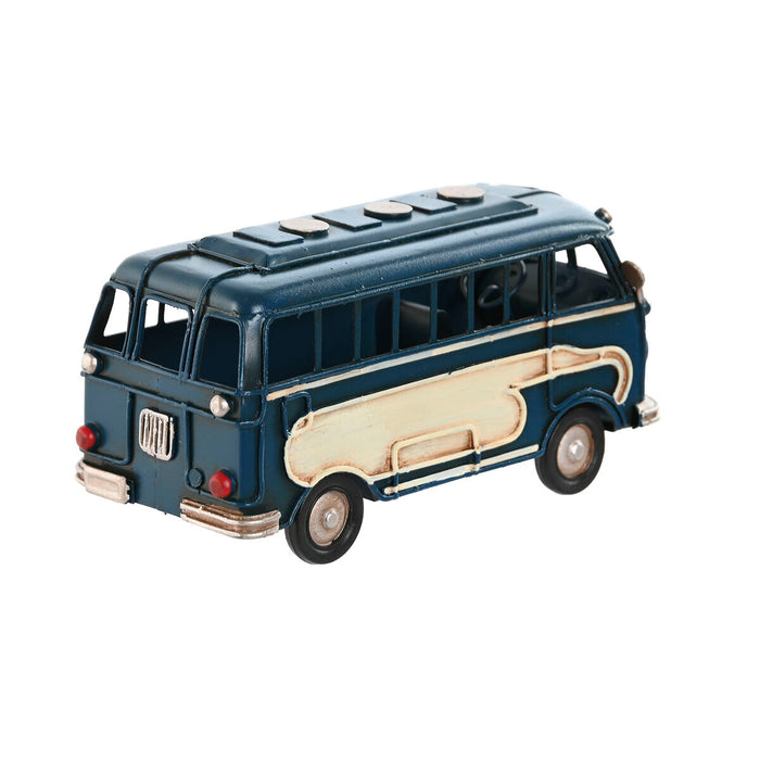 Figură Decorativă Home ESPRIT Albastru Alb Autobuz Vintage 17 x 7 x 8 cm (2 Unități)