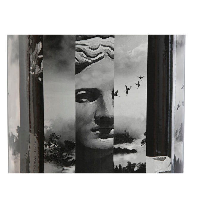 Lampă de masă Home ESPRIT Alb Negru Gri Auriu* Porțelan 29 x 29 x 51 cm