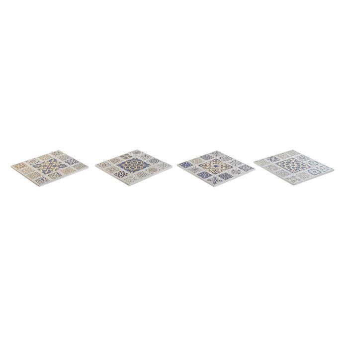 Suport Protecție pentru Masă Home ESPRIT Plută Dolomite 20 x 20 x 0,7 cm Caramidă (4 Unități)