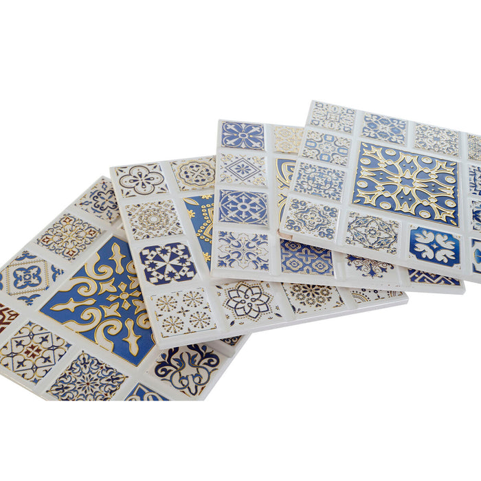Suport Protecție pentru Masă Home ESPRIT Plută Dolomite 20 x 20 x 0,7 cm Caramidă (4 Unități)