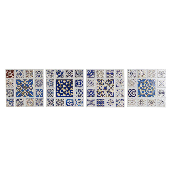 Suport Protecție pentru Masă Home ESPRIT Plută Dolomite 20 x 20 x 0,7 cm Caramidă (4 Unități)