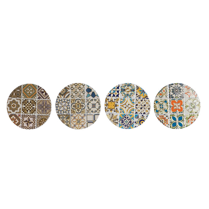 Suport Protecție pentru Masă Home ESPRIT Plută Dolomite 20 x 20 x 0,7 cm Caramidă (4 Unități)