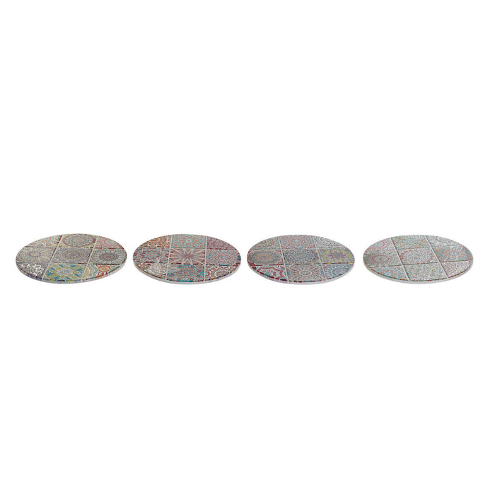 Suport Protecție pentru Masă Home ESPRIT Plută Dolomite 20 x 20 x 0,7 cm Mandala (4 Unități)