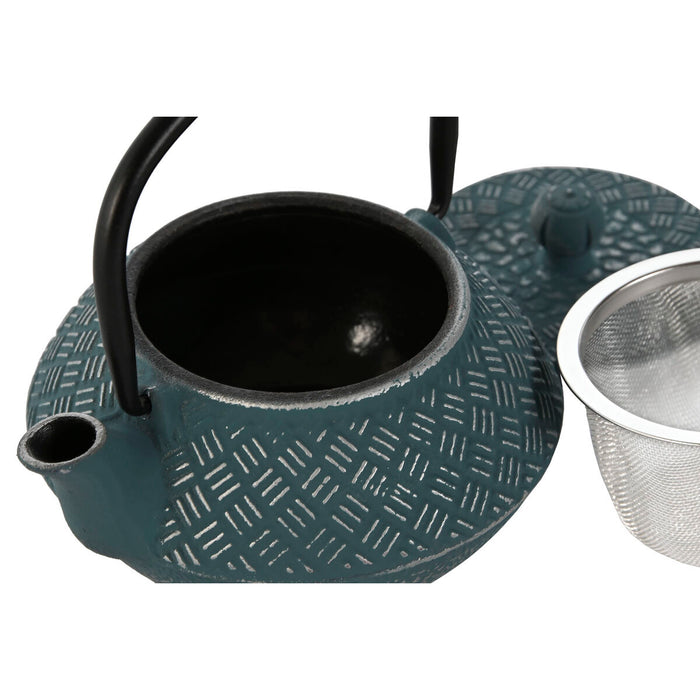 Ceainic Home ESPRIT Albastru Maro Negru Oțel inoxidabil Fier 400 ml (3 Unități)