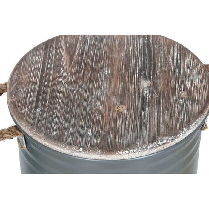 Set de Cufere Home ESPRIT Galben Verde Gri Maro închis Metal Vintage 38 x 38 x 48 cm