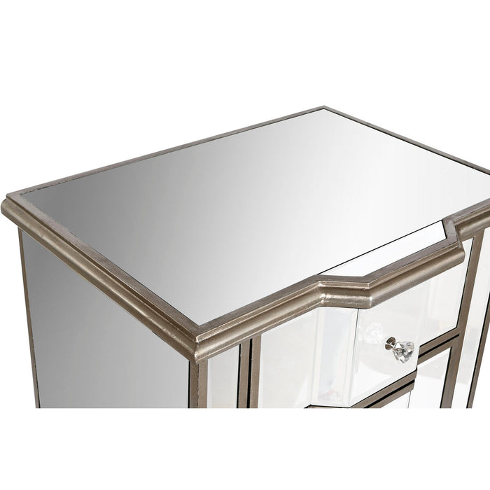 Șifonier Home ESPRIT Argintiu Oglindă Lemn MDF 47,5 x 35,5 x 113,5 cm