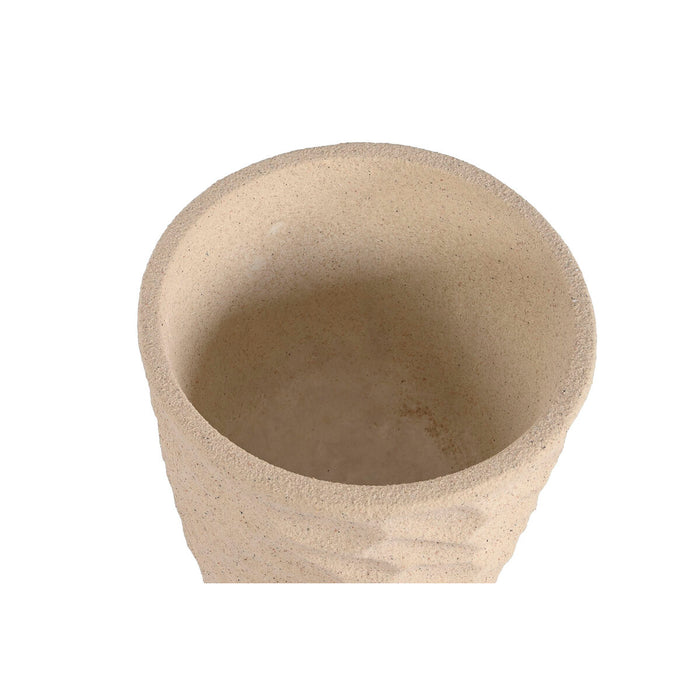 Ghiveci Home ESPRIT Bej Fibră de Sticlă Scandinav 36,5 x 36,5 x 63 cm