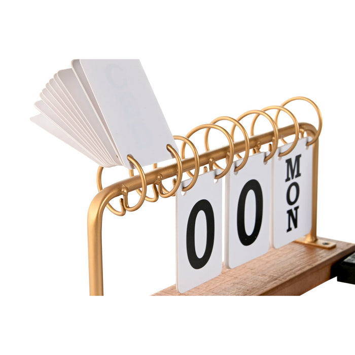 Calendar de birou Home ESPRIT Negru Auriu* 29 x 13 x 6,5 cm (2 Unități)