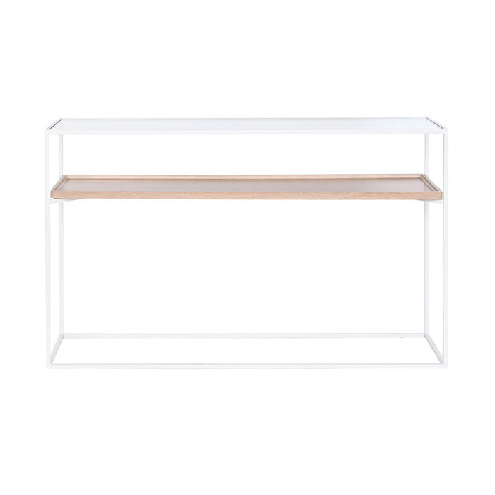 Console Home ESPRIT Alb Metal Geam 120 x 30 x 75 cm