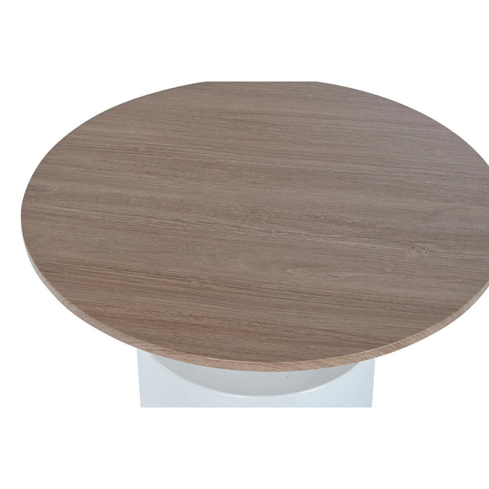 Masa laterală Home ESPRIT Alb Natural Metal Lemn MDF 55 x 55 x 52,5 cm