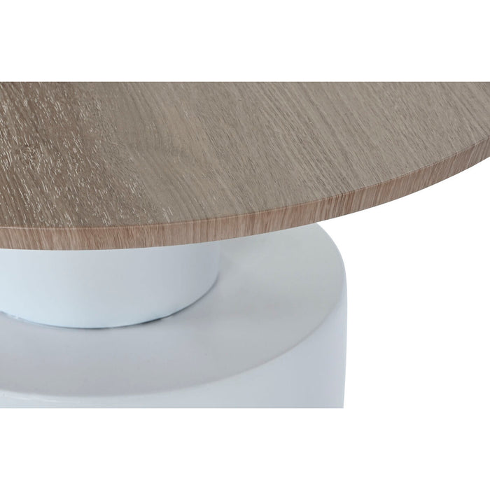 Masa laterală Home ESPRIT Alb Natural Metal Lemn MDF 55 x 55 x 52,5 cm