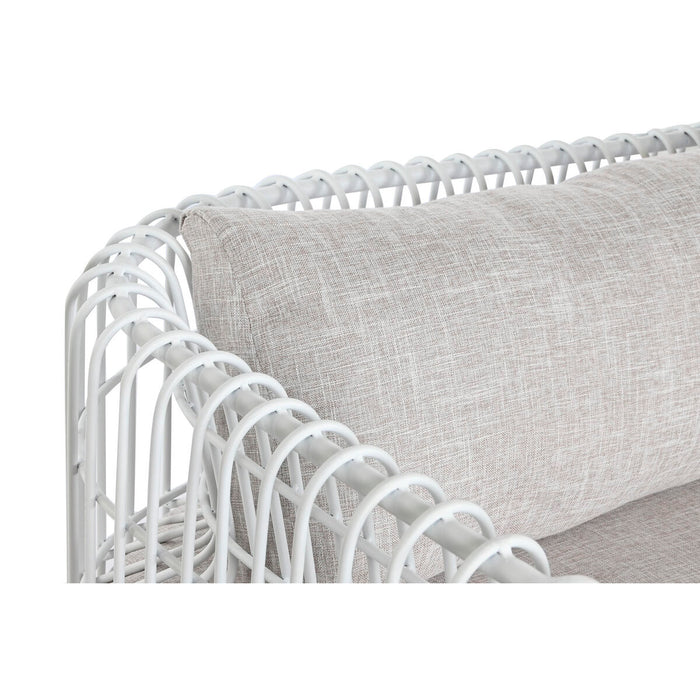 Canapea Home ESPRIT Alb Bej Metal 180 x 66 x 66 cm