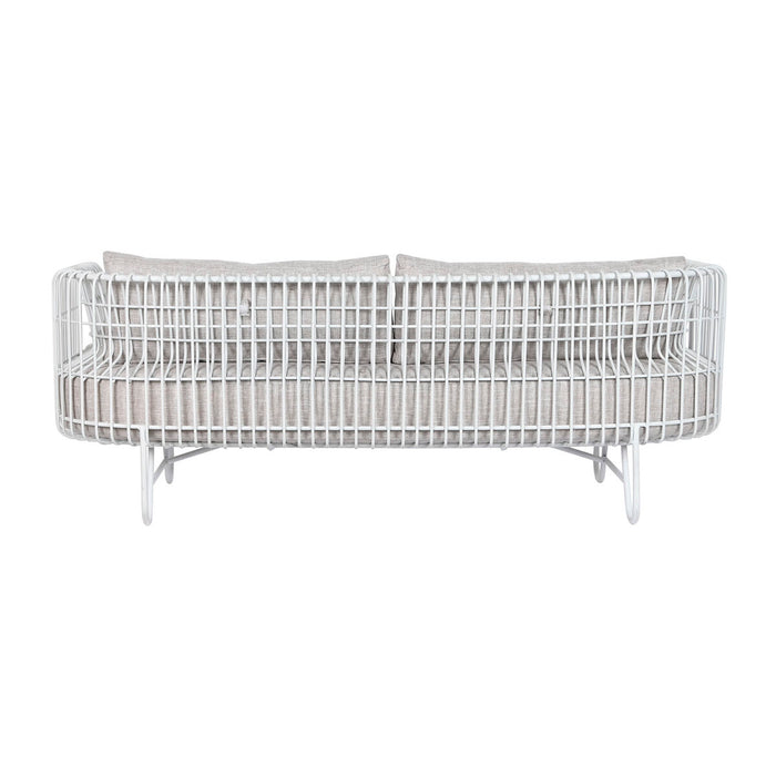 Canapea Home ESPRIT Alb Bej Metal 180 x 66 x 66 cm