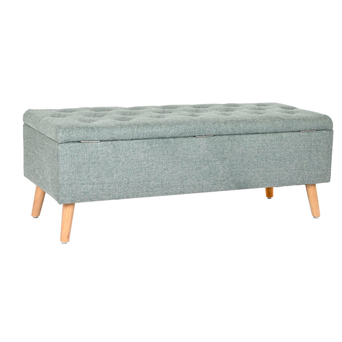 Banchetă Home ESPRIT Negru Verde Natural Lemn 114 x 44 x 42 cm