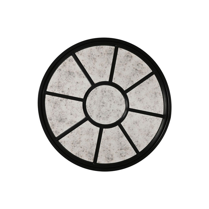 Oglindă de perete Home ESPRIT Negru Lemn Oglindă Finisaj învechit 100 x 5 x 100 cm