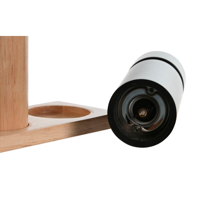 Solniță și Piperniță Home ESPRIT Negru Natural Oțel inoxidabil Lemn de cauciuc 14 x 7 x 16,5 cm