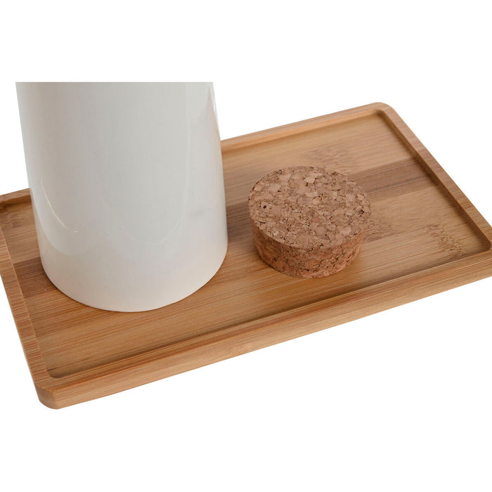 Set de ulei și oțet Home ESPRIT Alb Bambus Gresie 20,6 x 12 x 18 cm