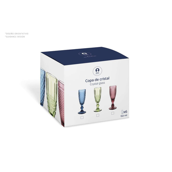 Set de pahare Home ESPRIT Geam 150 ml (6 Unități)