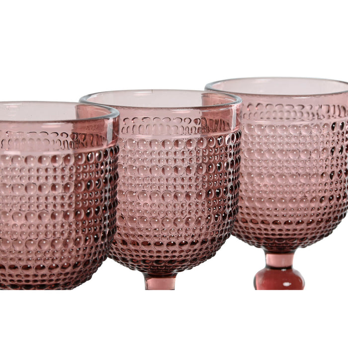 Set de pahare Home ESPRIT Roz Geam 240 ml (6 Unități)