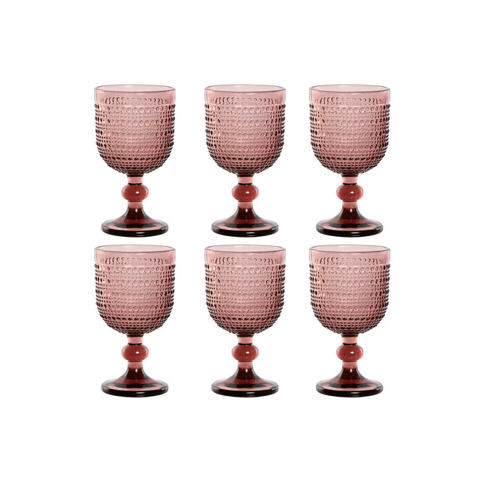 Set de pahare Home ESPRIT Roz Geam 240 ml (6 Unități)