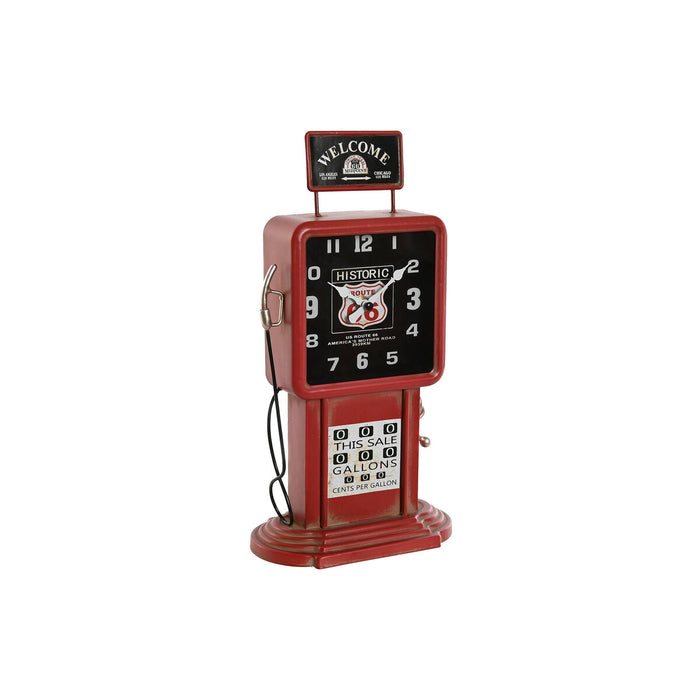 Stolní hodiny Home ESPRIT Roșu Metal gasolinera 18 x 10 x 34 cm