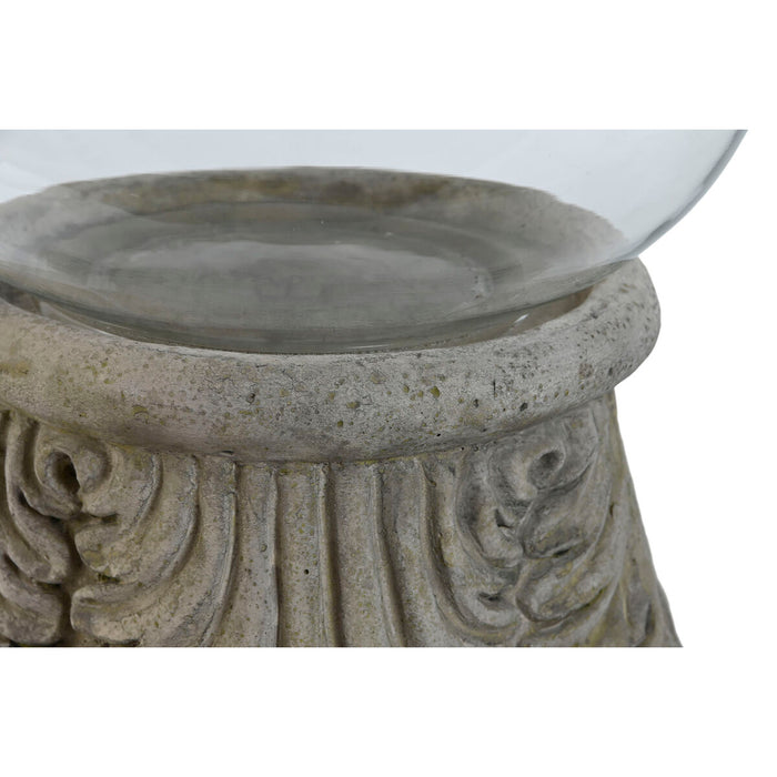 Suport de Lumânări Home ESPRIT Gri Geam Цимент 26 x 26 x 58 cm