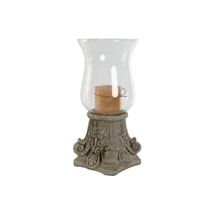 Suport de Lumânări Home ESPRIT Gri Geam Цимент 26 x 26 x 58 cm