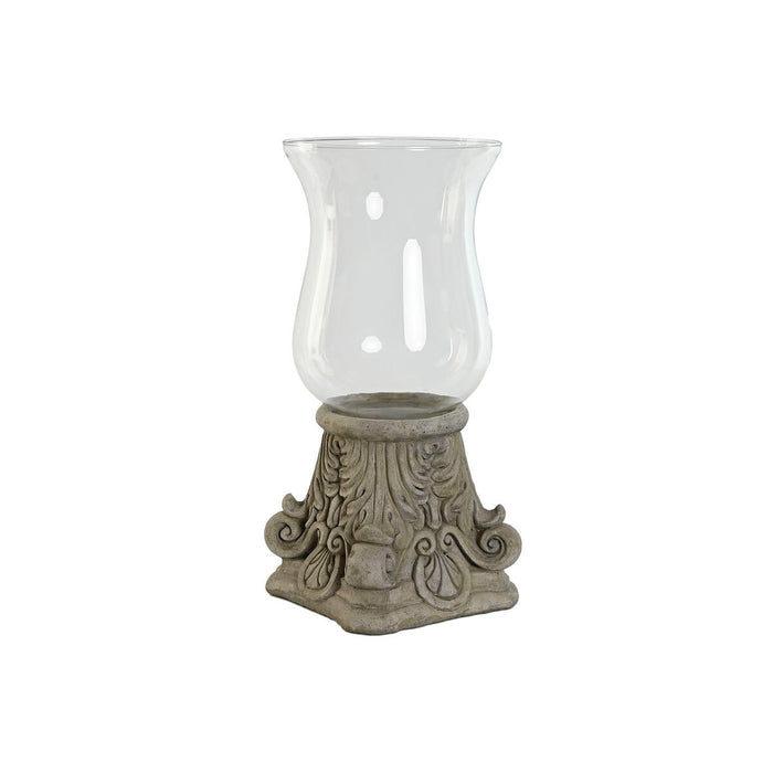 Suport de Lumânări Home ESPRIT Gri Geam Цимент 26 x 26 x 58 cm