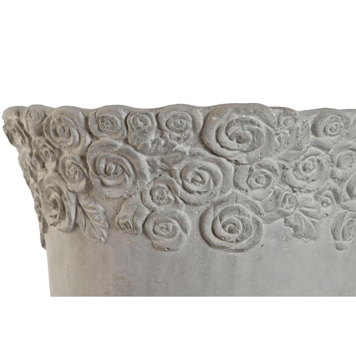 Ghiveci Home ESPRIT Alb Цимент Romantic Uzat 31 x 31 x 49 cm