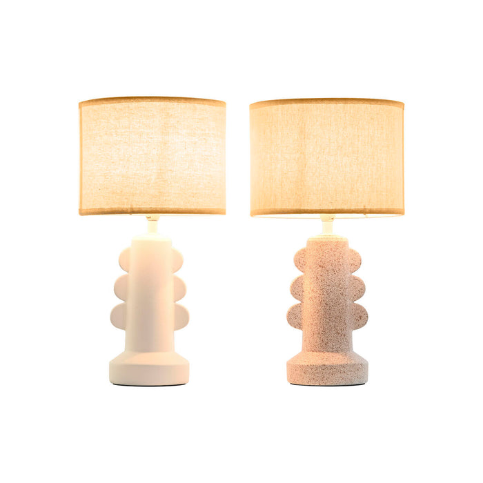 Lampă de masă Home ESPRIT Alb Bej Gresie 40 W 220 V 23 x 23 x 41 cm (2 Unități)