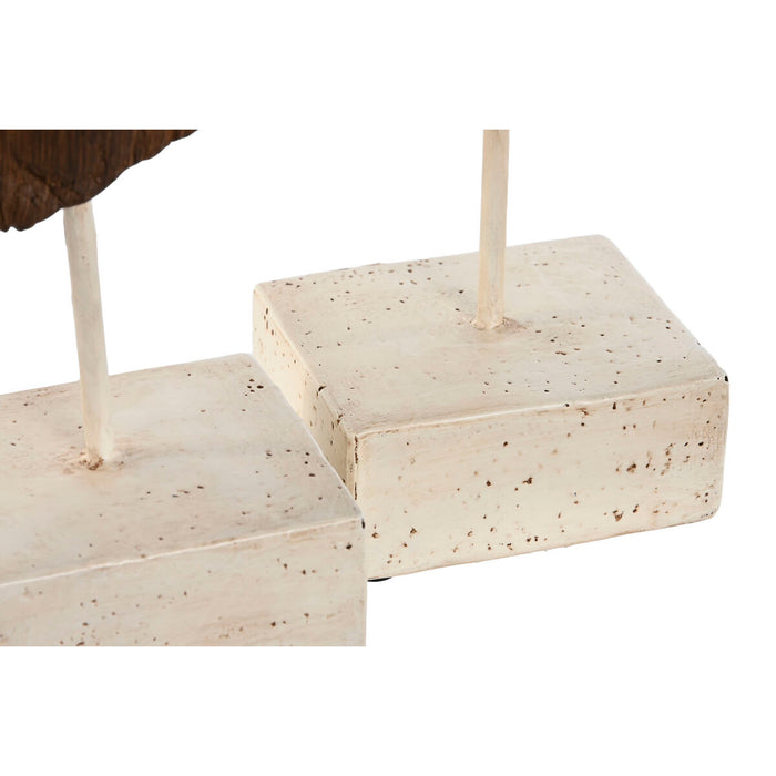Figură Decorativă Home ESPRIT Alb Maro Deschis Bust 9,5 x 8 x 31 cm (2 Unități)
