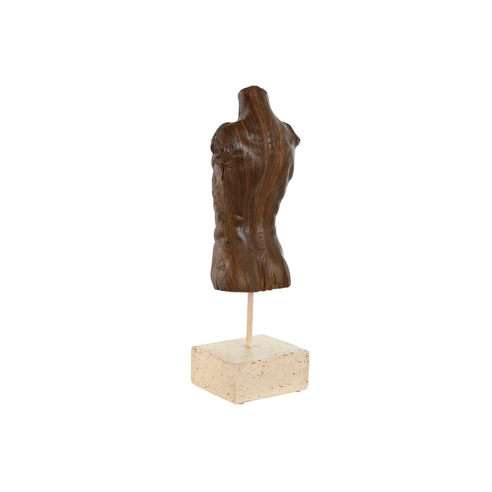 Figură Decorativă Home ESPRIT Alb Maro Deschis Bust 9,5 x 8 x 31 cm (2 Unități)