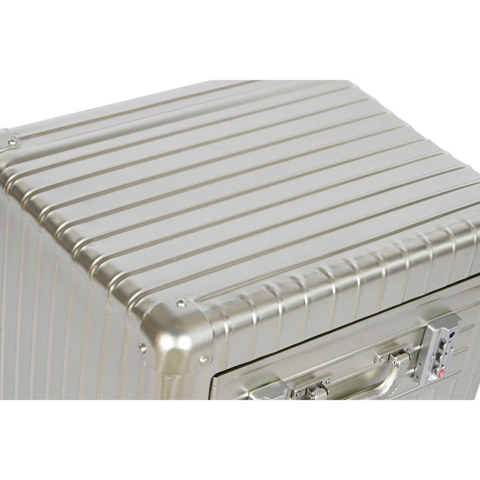 Noptieră Home ESPRIT Argintiu Metal Lemn MDF 46 x 39 x 63 cm