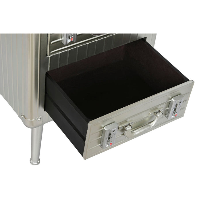 Noptieră Home ESPRIT Argintiu Metal Lemn MDF 46 x 39 x 63 cm