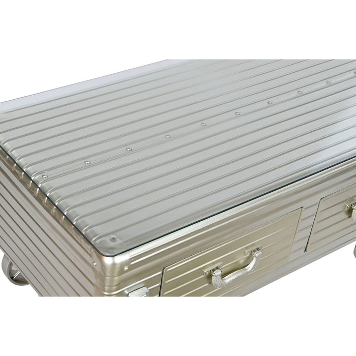 Masa de Cafea Home ESPRIT Metal Geam 100 x 52 x 46 cm