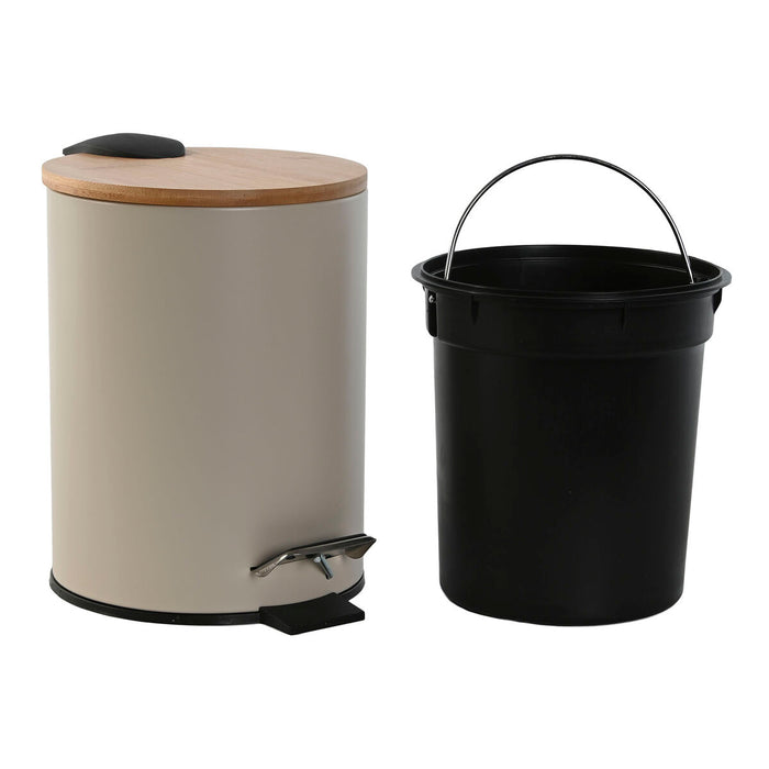 Pubelă Home ESPRIT Bej Turquoise Modern 3 L (2 Unități)