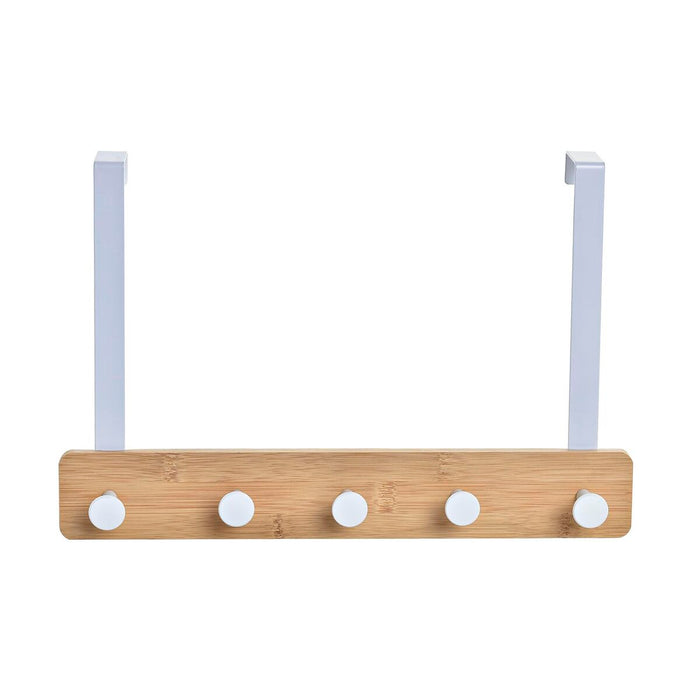 Cuier pentru uși Home ESPRIT Alb Metal Bambus 38,5 x 4,8 x 25,5 cm