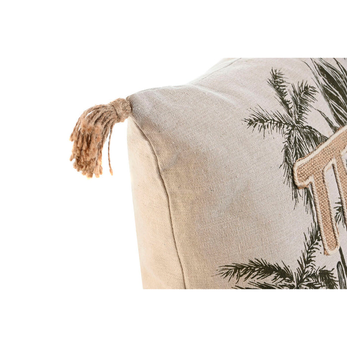 Pernă Home ESPRIT Bej Natural Tropical Boho 45 x 5 x 45 cm