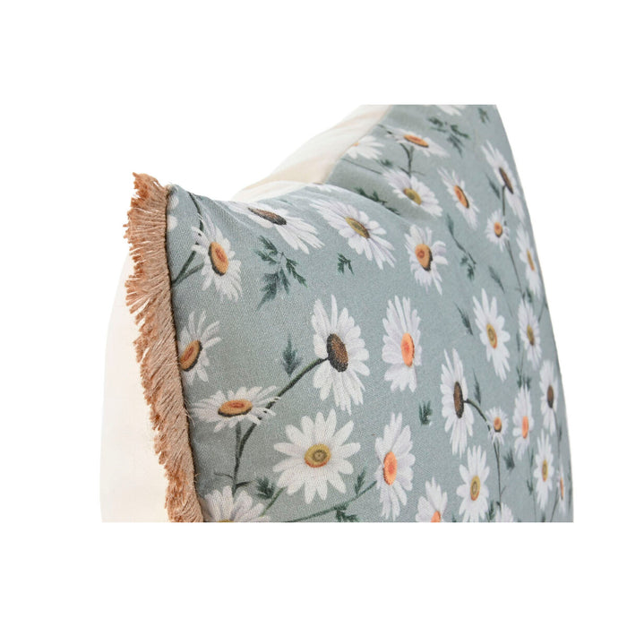 Pernă Home ESPRIT Verde Bej Květiny Imprimat Romantic 45 x 5 x 45 cm (2 Unități)