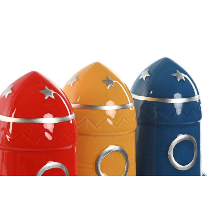 Pușculiță Home ESPRIT Dolomite Infantil 12,5 x 12,5 x 19 cm (3 Unități)
