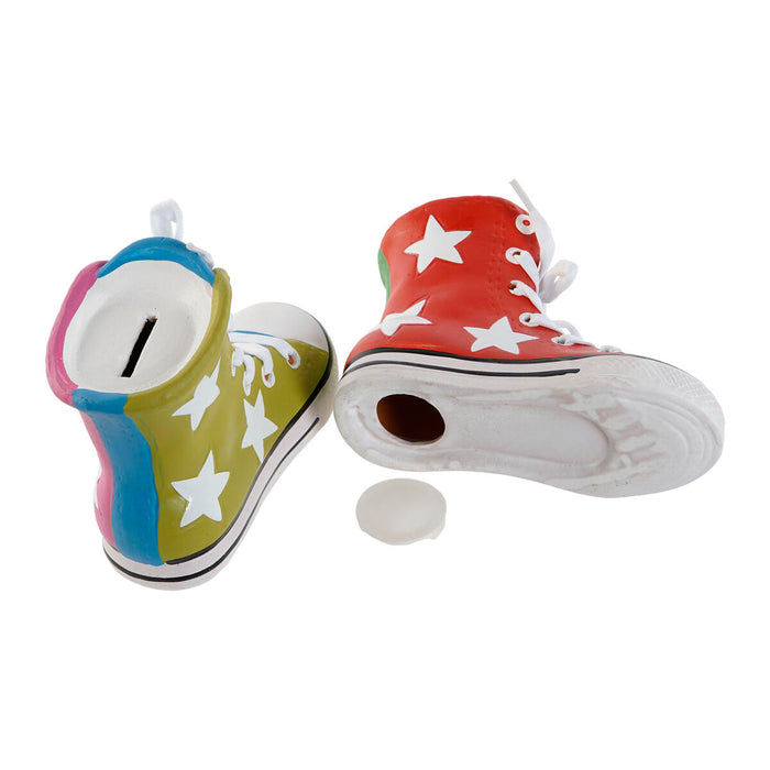 Pușculiță Home ESPRIT Ceramică Papuci 18 x 8 x 14 cm (3 Unități)