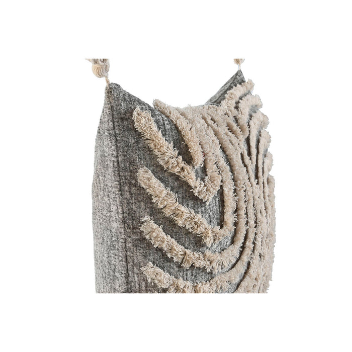 Pernă Home ESPRIT Alb Gri Ciucuri Boho 45 x 15 x 45 cm