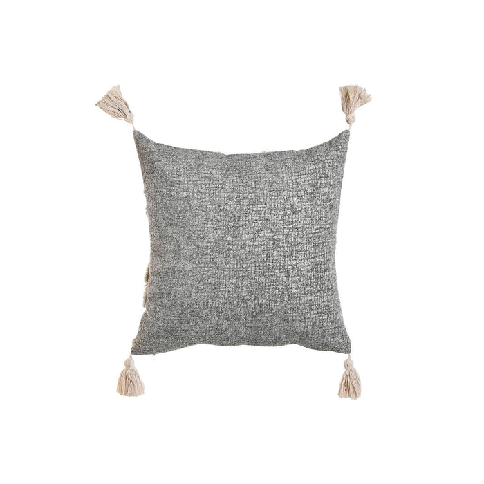 Pernă Home ESPRIT Alb Gri Ciucuri Boho 45 x 15 x 45 cm