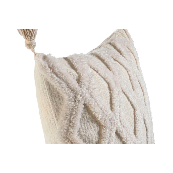 Pernă Home ESPRIT Alb Ciucuri Boho 45 x 15 x 45 cm