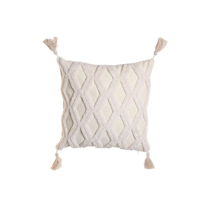 Pernă Home ESPRIT Alb Ciucuri Boho 45 x 15 x 45 cm