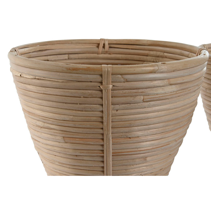 Set de jardiniere Home ESPRIT Ratan 25 x 25 x 20 cm