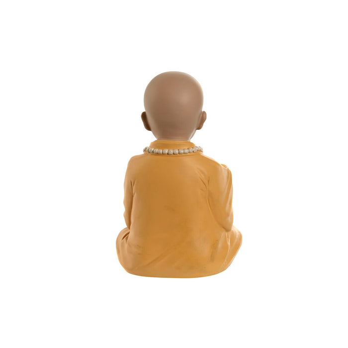 Figură Decorativă Home ESPRIT Galben Verde Portocaliu Călugăr Oriental 11 x 10,5 x 18 cm (3 Unități)