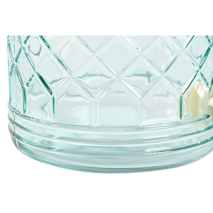 Dispenser de Apă Home ESPRIT Albastru Oțel inoxidabil Geam 3,6 L 16 x 21 x 26 cm