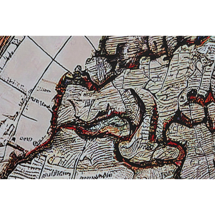 Tablou Home ESPRIT Harta Lumii Vintage 180 x 0,4 x 120 cm